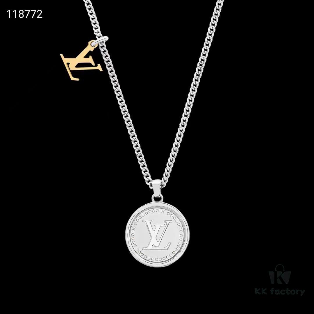 692fced999f2d84055c89af5 LV Catch Necklace with Rotating Crystal-Embellished Pendant