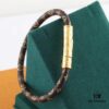 692fceee99f2d84055c89b16 LV New Plaid Leather Bracelet in Gold, Exuding Elegance with Unique Design, Bestseller Matching Buckle Strap, Ideal for Couples