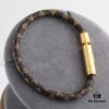 692fcefe99f2d84055c89b33 LV New Plaid Leather Bracelet in Gold, Exuding Elegance with Unique Design, Bestseller Matching Buckle Strap, Ideal for Couples