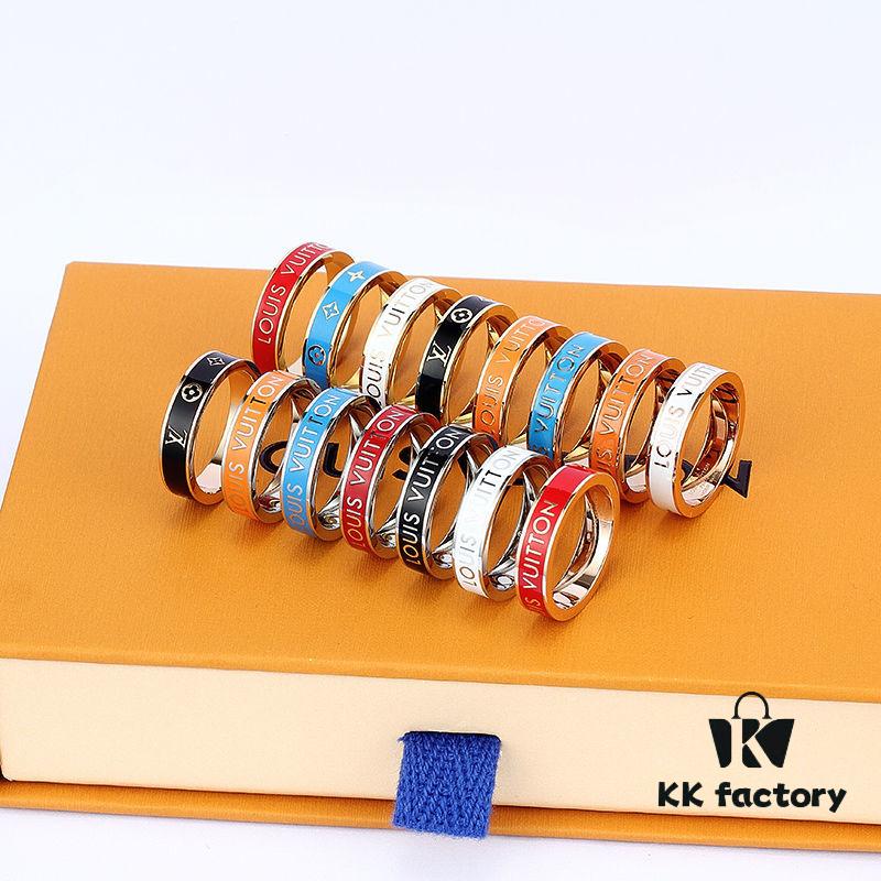 New LV Colorful Enamel Ring