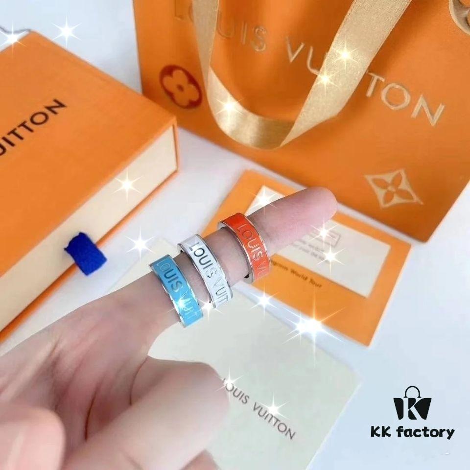 New LV Colorful Enamel Ring