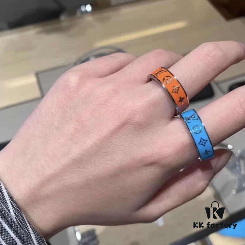New LV Colorful Enamel Ring