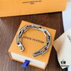 692fcf0b99f2d84055c89b52 LV Latest Louis Vuitton Men's 316 Stainless Steel Bracelet, Tricolor: Iridescent + Silver, Full Metal Construction, Exquisitely Crafted