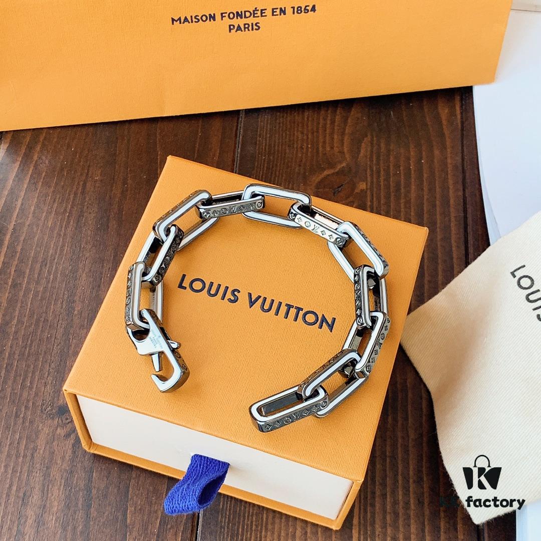 692fcf0b99f2d84055c89b52 LV Latest Louis Vuitton Men's 316 Stainless Steel Bracelet, Tricolor: Iridescent + Silver, Full Metal Construction, Exquisitely Crafted