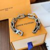 692fcf0c99f2d84055c89b54 LV Latest Louis Vuitton Men's 316 Stainless Steel Bracelet, Tricolor: Iridescent + Silver, Full Metal Construction, Exquisitely Crafted