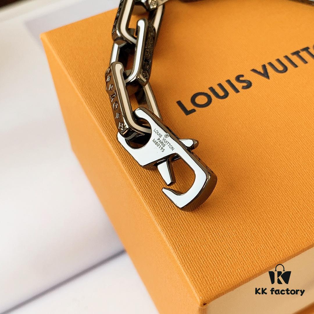 692fcf0c99f2d84055c89b56 LV Latest Louis Vuitton Men's 316 Stainless Steel Bracelet, Tricolor: Iridescent + Silver, Full Metal Construction, Exquisitely Crafted