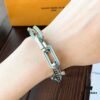 692fcf1399f2d84055c89b62 LV Latest Louis Vuitton Men's 316 Stainless Steel Bracelet, Tricolor: Iridescent Color Plus Silver, Full Metal Construction, Exquisitely Crafted