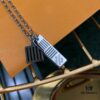 692fcf1d99f2d84055c89b74 LV New Damier Black Necklace for Men, Elegant Gift Choice with Black Enamel and Palladium Finish