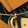 692fcf1d99f2d84055c89b75 LV New Damier Black Necklace for Men, Elegant Gift Choice with Black Enamel and Palladium Finish