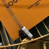 692fcf2099f2d84055c89b78 LV New Damier Black Necklace for Men, Elegant Gift Choice with Black Enamel and Palladium Finish