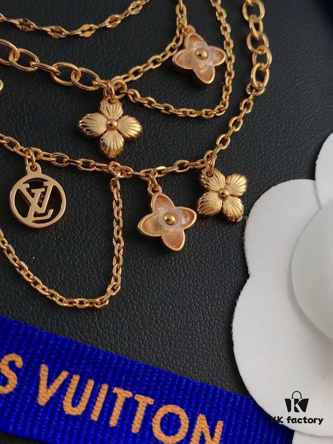 692fcf3399f2d84055c89b93 LV Elegant Three-Layer Bracelet with Charms, Influencer Favorite Style, Adjustable Length, Stunning Layered Look