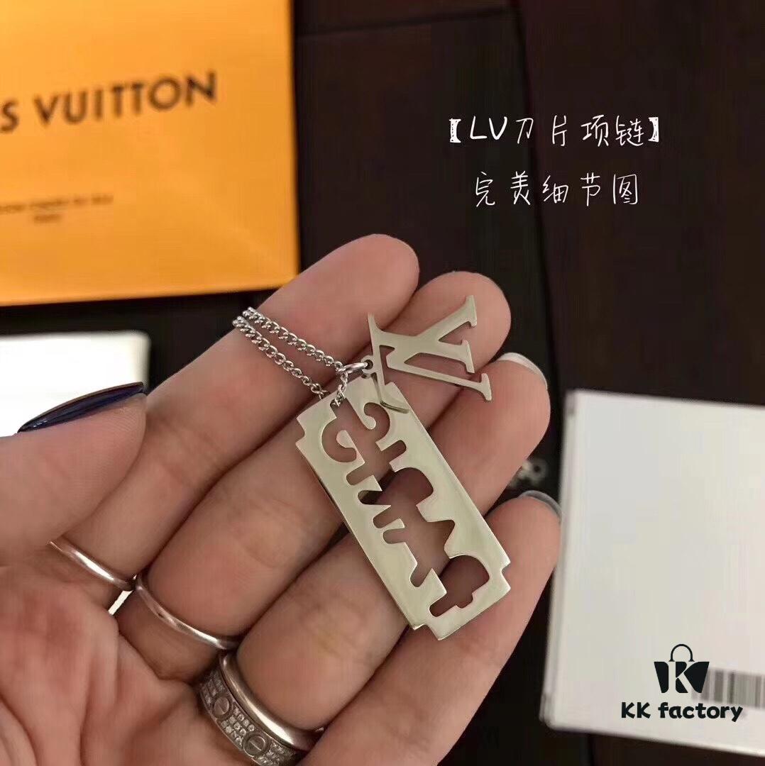 692fcf6999f2d84055c89be2 Exclusive In-Stock! New LV-Style Engraved Pendant Necklace – Fashionable Unisex Chain, Adjustable Length, 'Key of Love' Design, Couples' Jewelry with Full Gift Packaging