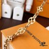 692fcf8599f2d84055c89c1a Golden LV Blooming Series Bracelet with Elegant Pendants