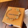 692fcf8699f2d84055c89c1c Golden LV Blooming Series Bracelet with Elegant Pendants