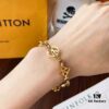 692fcf8999f2d84055c89c21 Golden LV Blooming Series Bracelet with Elegant Pendants