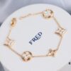 692fcfac99f2d84055c89c60 LV Louis Vuitton Five-Flower Bracelet in V Gold, Never Fades