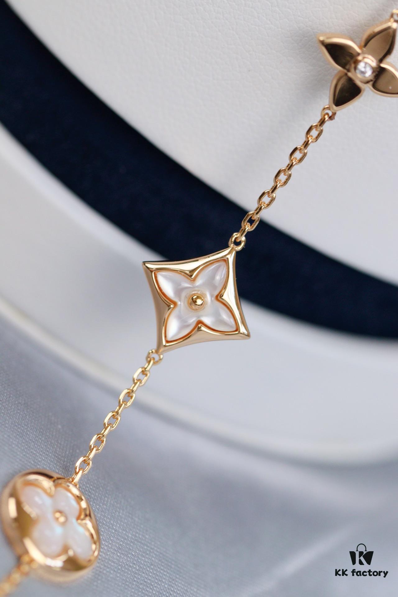 692fcfb099f2d84055c89c67 LV Louis Vuitton Five-Flower Bracelet in V Gold, Never Fades