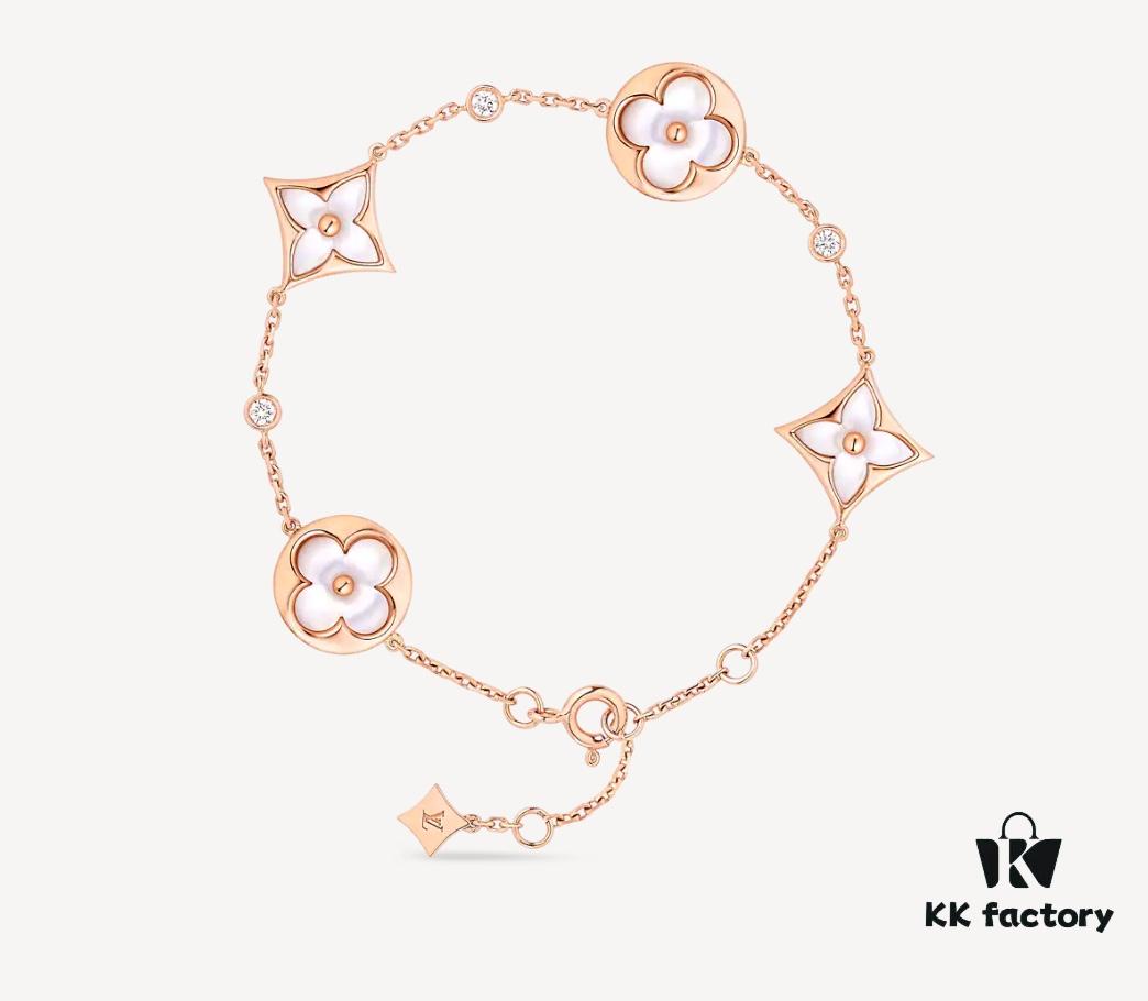 692fcfb499f2d84055c89c71 Four-flower bracelet, a fairy-like jewelry piece that's beautiful worn alone and doesn't require layeringâeconomical and elegant!