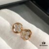 692fcfba99f2d84055c89c7d New Arrival, Classic LV Monogram AB Style Mother-of-Pearl Flower Earrings