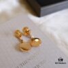 692fcfbf99f2d84055c89c8a Our Design - Donkey House Rhombus Round White Mother of Pearl Stud Earrings