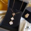 692fcfc899f2d84055c89c9b Exquisite ZP LV Jewelry with Classic Flower Design, White and Pink Mother-of-Pearl Accents, and a Touch of Diamond Sparkle