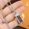 Louis Vuitton Canvas Monogram Eclipse Perfume Bottle Pendant Necklace