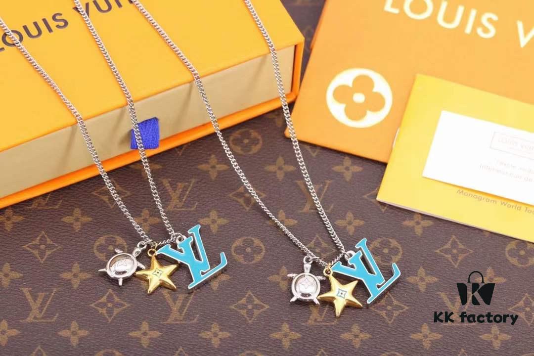 692fcfe799f2d84055c89cdc Louis Vuitton Aquatics Enamel Starfish and Turtle Necklace