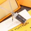 Louis Vuitton Canvas Monogram Eclipse Perfume Bottle Pendant Necklace