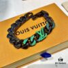 692fd01799f2d84055c89d32 New Arrival~LV Men's Bracelet CHAIN LINKS PATCHES Cuban Green Colorful Crystal Bracelet 21cm