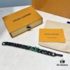 692fd01999f2d84055c89d36 New Arrival~LV Men's Bracelet CHAIN LINKS PATCHES Cuban Green Colorful Crystal Bracelet 21cm