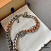 692fd01e99f2d84055c89d3f LV 20205S Enamel Necklace/Bracelet Unisex Cuban Link Chain with Logo Design