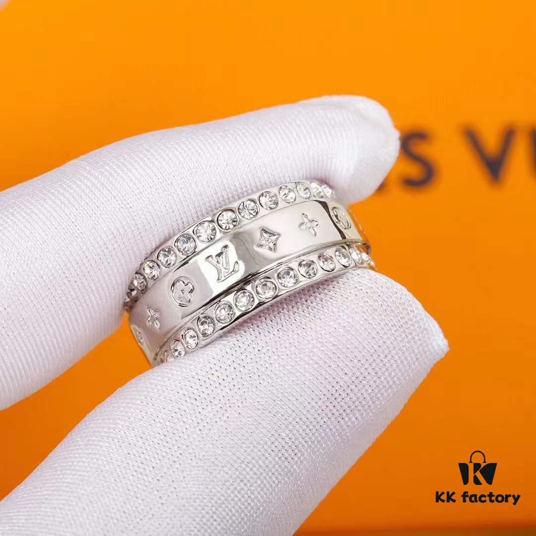 Louis Vuitton CATCH Silver Full Diamond Ring