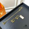 692fd05b99f2d84055c89d9a ❗️Qixi Limited Edition❗️ Louis Vuitton LV Letter Heart ❤ Necklace and Earrings