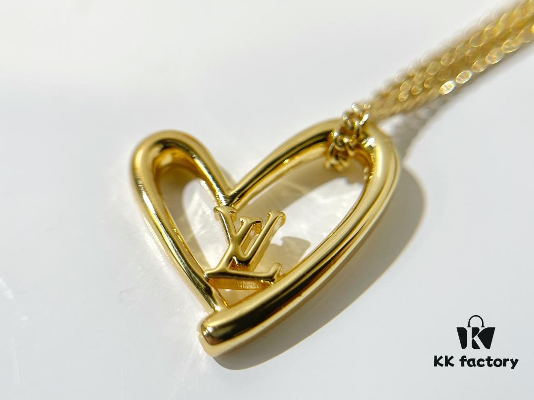 692fd05d99f2d84055c89da0 ❗️Qixi Limited Edition❗️ Louis Vuitton LV Letter Heart ❤ Necklace and Earrings