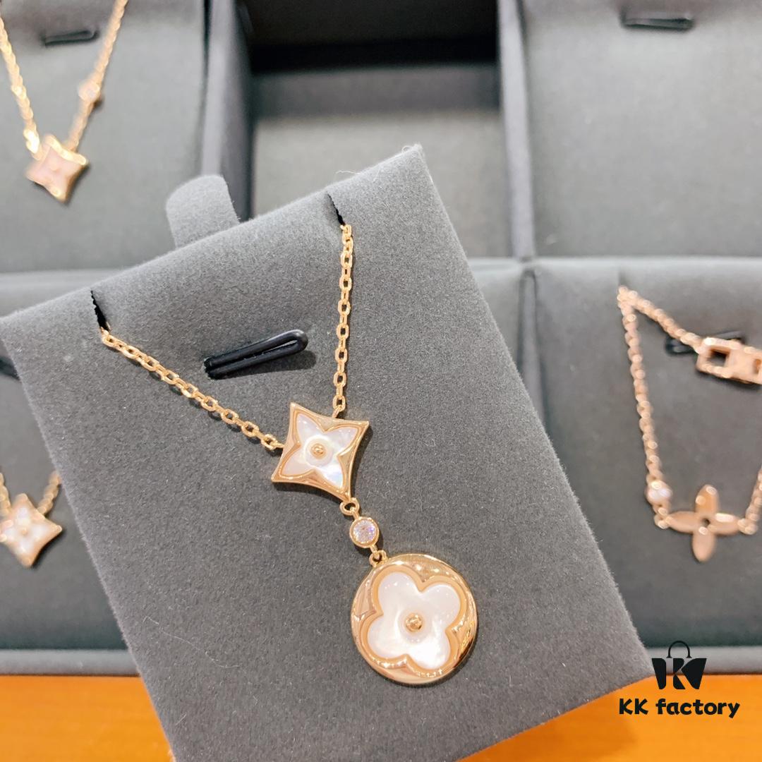 LV Precision Silver Edition Various Styles Necklace and Earrings
