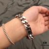 692fd07799f2d84055c89dd0 LV Men's Cuban Steel Bracelet with Metal Band