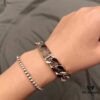 692fd07999f2d84055c89dd6 LV Men's Cuban Steel Bracelet with Metal Band