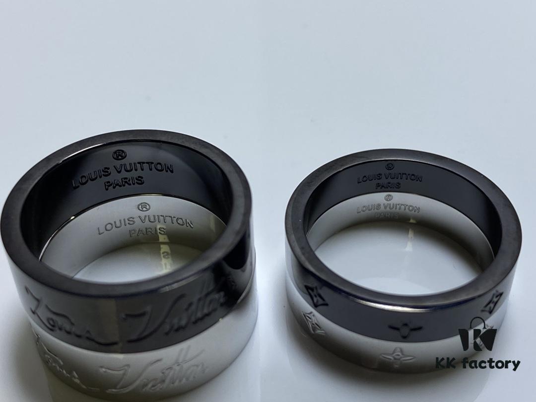 692fd07b99f2d84055c89ddb New Arrival, Donkey Brand LV You And Me Ring Set with Different Widths, Featuring Virgil Abloh's Handwritten Louis Vuitton Signature and Monogram Flower Engraving, Stylish Unisex Design Ideal for Stacking or Wearing on Two Fingers
