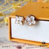 692fd08699f2d84055c89ded LV White Mother-of-Pearl Asymmetrical Earrings, 925 Sterling Silver with Vacuum Plated 18K Rose Gold Finish
