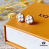 692fd08d99f2d84055c89df9 LV Round White Mother-of-Pearl Stud Earrings with 18K Rose Gold Plating