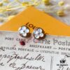 692fd08d99f2d84055c89dfa LV Round White Mother-of-Pearl Stud Earrings with 18K Rose Gold Plating