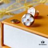 692fd08e99f2d84055c89dfc LV Round White Mother-of-Pearl Stud Earrings with 18K Rose Gold Plating