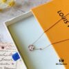 692fd09499f2d84055c89e06 LV Round White Mother-of-Pearl Necklace with 18K Rose Gold Plating and Swarovski Crystal Accents