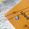 692fd09999f2d84055c89e0b LV Round White Mother-of-Pearl Necklace with 18K Rose Gold Plating and Swarovski Crystal Accents