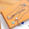 692fd0b999f2d84055c89e49 Louis Vuitton Opal Green Floral Letter Couple Necklace