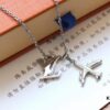 692fd0bc99f2d84055c89e4e Louis Vuitton Plane Silver Aircraft Couple Necklace