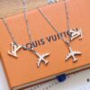 692fd0bc99f2d84055c89e51 Louis Vuitton Plane Silver Aircraft Couple Necklace