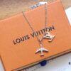692fd0bd99f2d84055c89e56 Louis Vuitton Plane Silver Aircraft Couple Necklace
