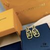 692fd11c99f2d84055c89ee8 LV 2022 New Arrival Gold and Silver Dual-Tone Letter Earrings Louis Vuitton Luxury Custom Heavy Gold Plating One-to-One Craftsmanship
