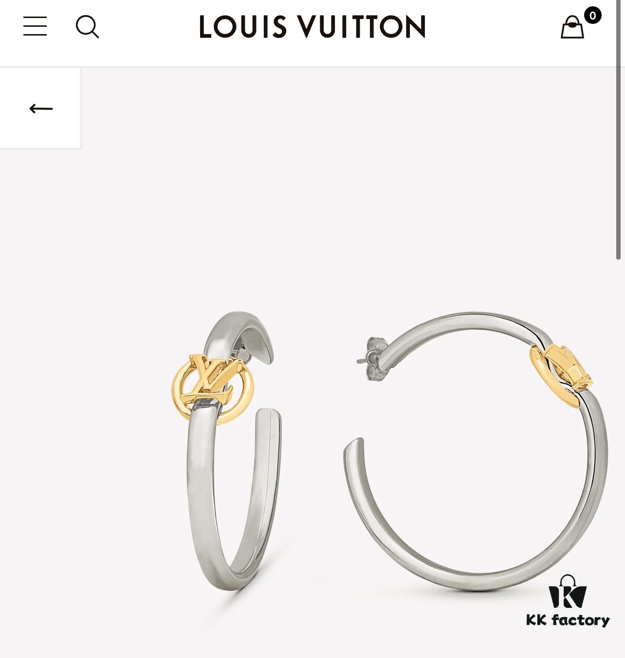 692fd12899f2d84055c89efe LV 2022 New Arrival Gold and Silver Dual-Tone Crescent Hook Earrings Louis Vuitton Luxury Custom Thick Gold Plating One-to-One Craftsmanship
